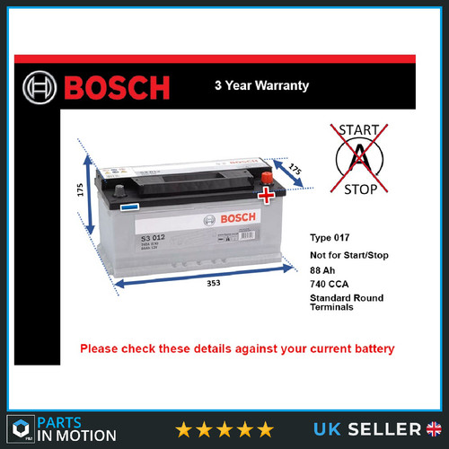 Battery fits audi - a5, a8