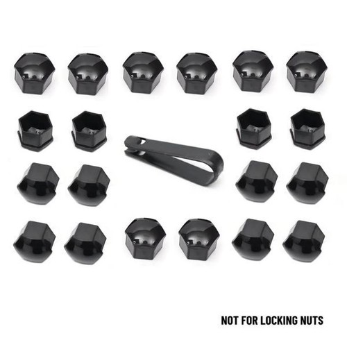 Black wheel nut bolt - wheel,