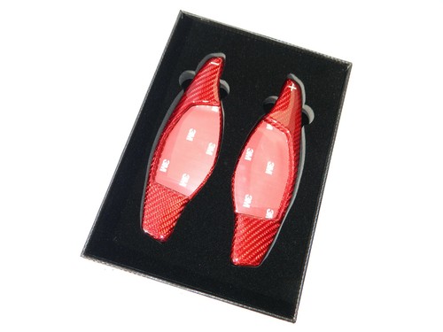 Carbon red look shift paddles - red,
