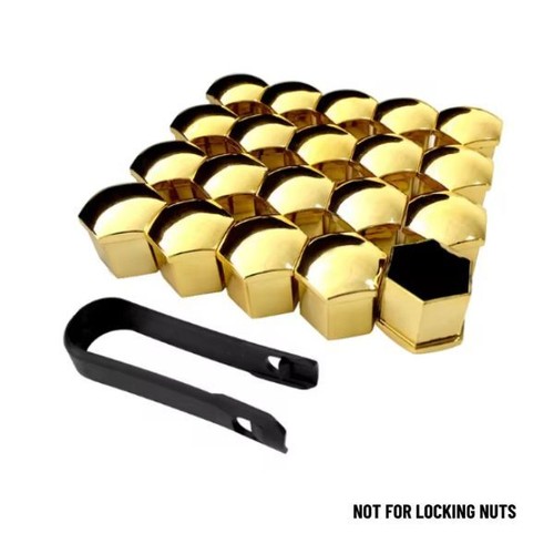 Gold wheel nut bolt covers - gold,