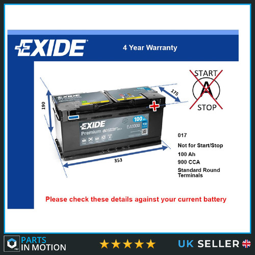 Battery fits audi rs4 a8 - battery, a5