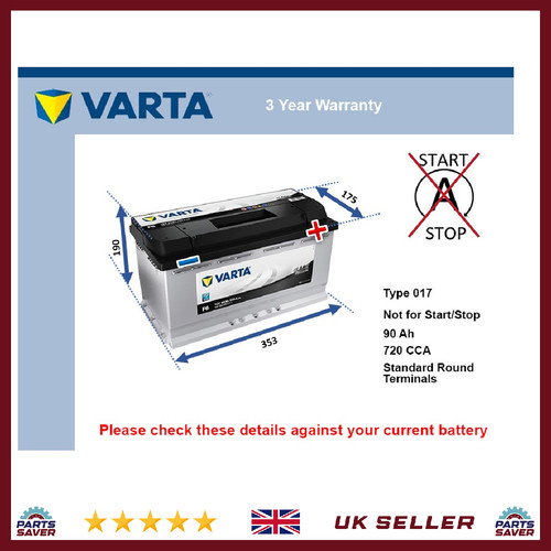Battery fits audi rs4 a8 - audi, q7