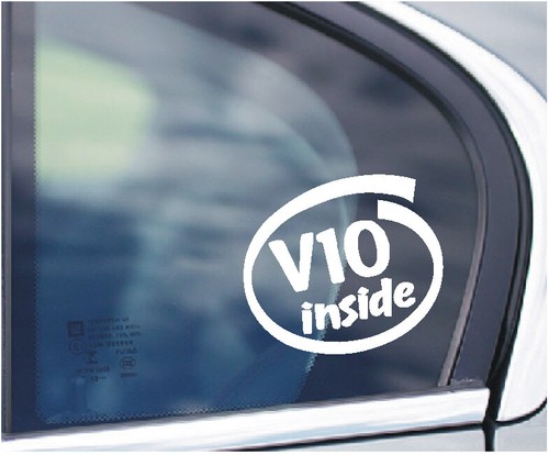V10 inside car window sticker - inside,