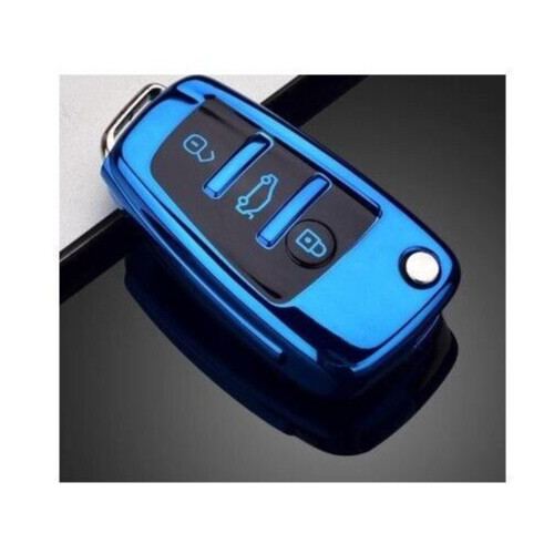 Blue car key case - car, audi