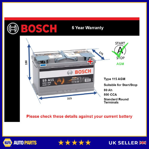 Agm car battery - battery, a5